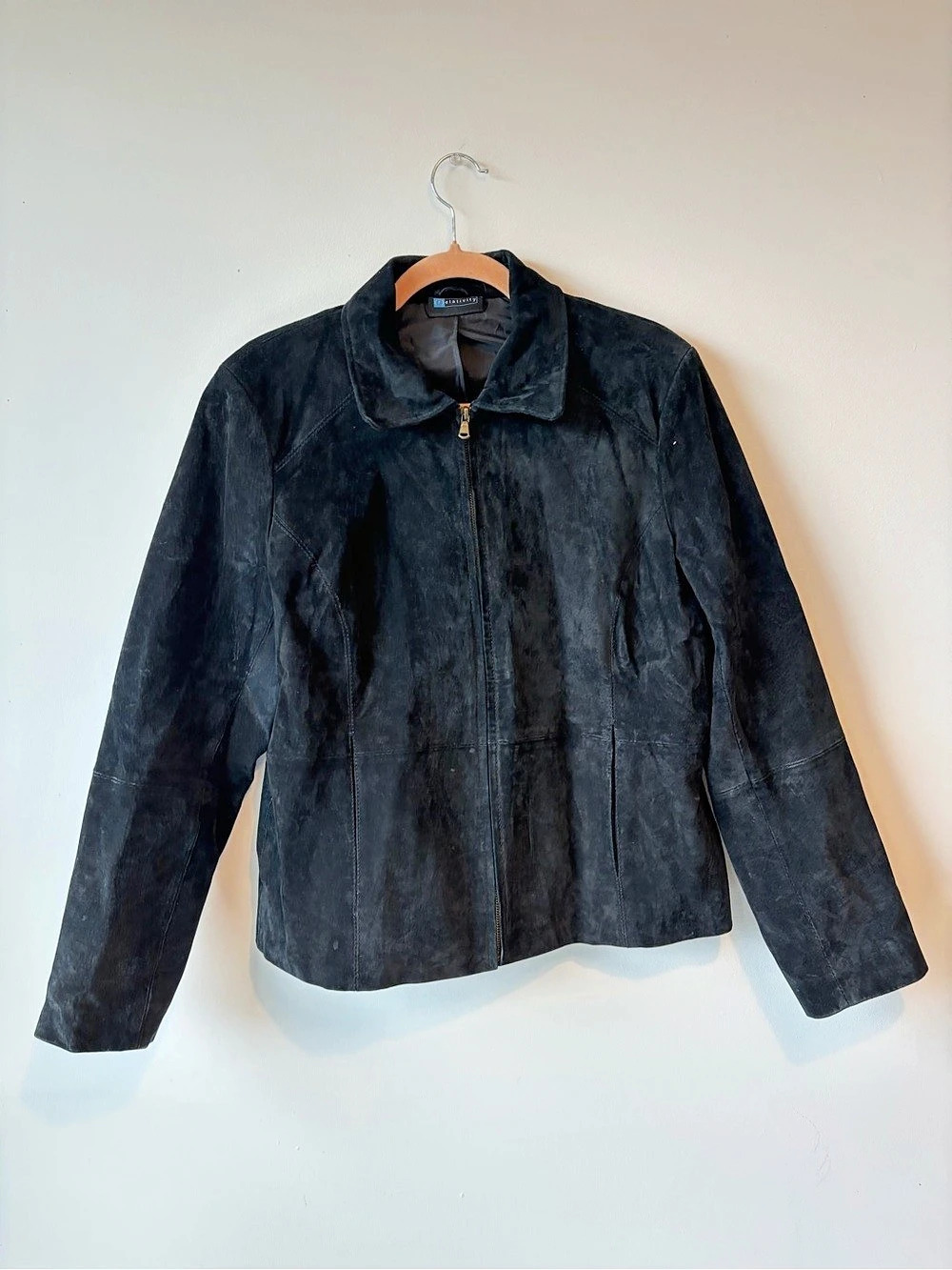 Relativity Black Leather Jacket Size Large